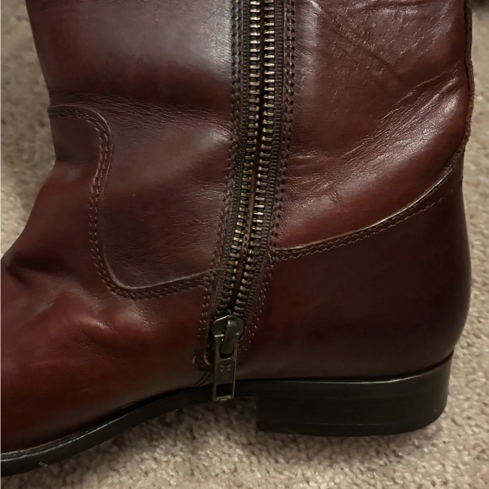 Frye Women's Extended Calf Melissa Button Leather Boots - Picture 10 of 12